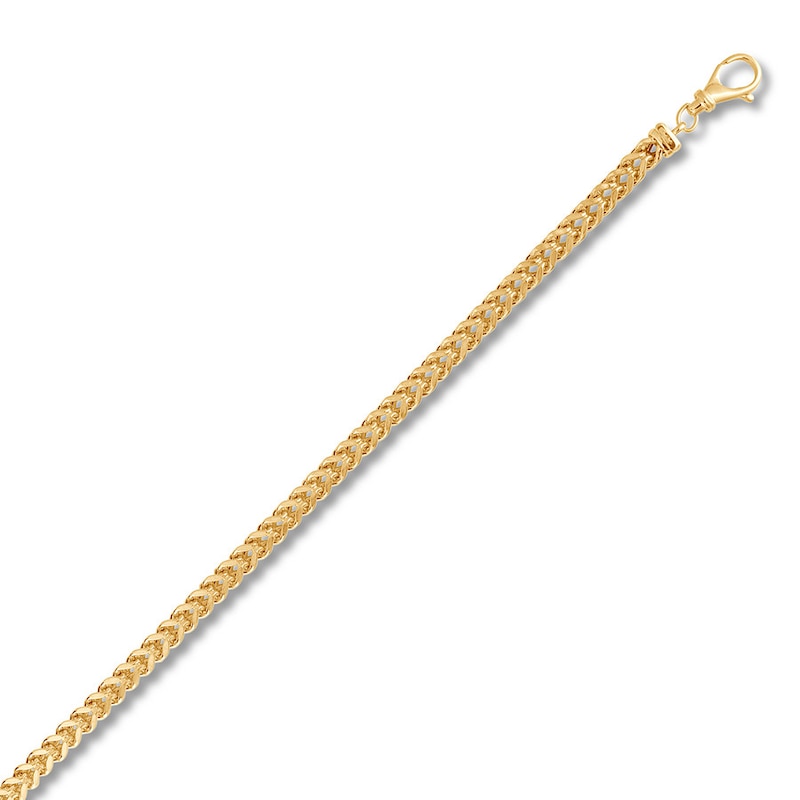 Semi-Solid Square Franco Chain 10K Yellow Gold 24" Approx. 3.9mm