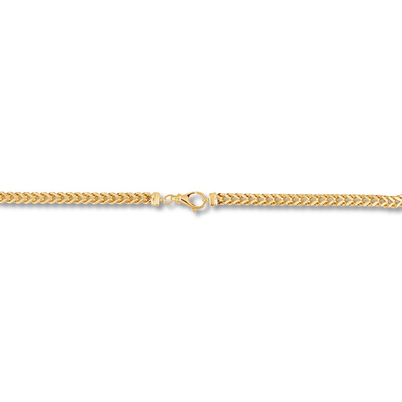 Main Image 3 of Semi-Solid Square Franco Chain 10K Yellow Gold 24" Approx. 3.9mm