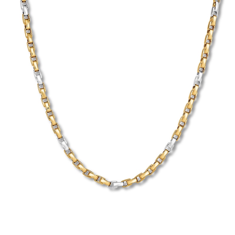 Main Image 1 of Men's Link Chain 14K Two-Tone Gold 24" Approx. 4mm