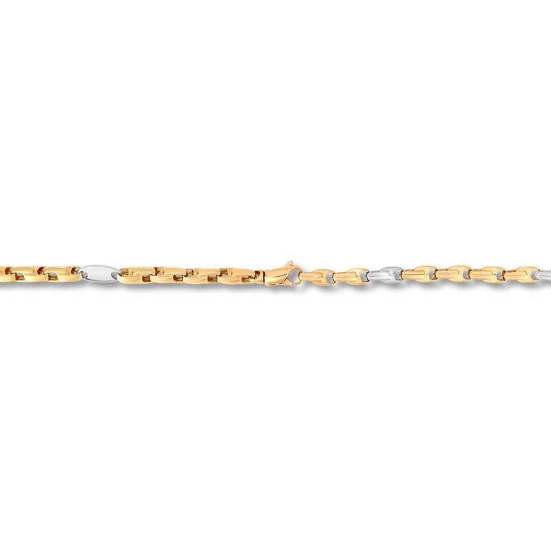 Main Image 3 of Men's Link Chain 14K Two-Tone Gold 24" Approx. 4mm