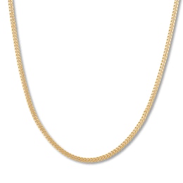 Semi-Solid Curb Link Chain 10K Yellow Gold Approx. 24&quot; 3.25mm