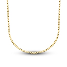 Hollow Box Chain Necklace 14K Yellow Gold 22&quot; Approx. 2mm