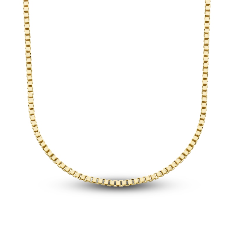 Main Image 1 of Hollow Box Chain Necklace 14K Yellow Gold 22" Approx. 2mm