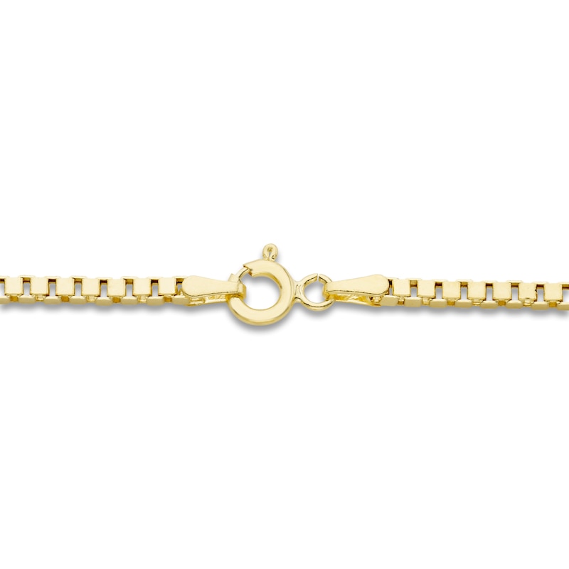 Hollow Box Chain Necklace 14K Yellow Gold 22" Approx. 2mm