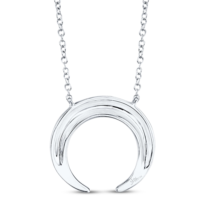 Shy Creation Crescent Necklace 1/5 ct tw Diamonds 14K Gold SC55004527
