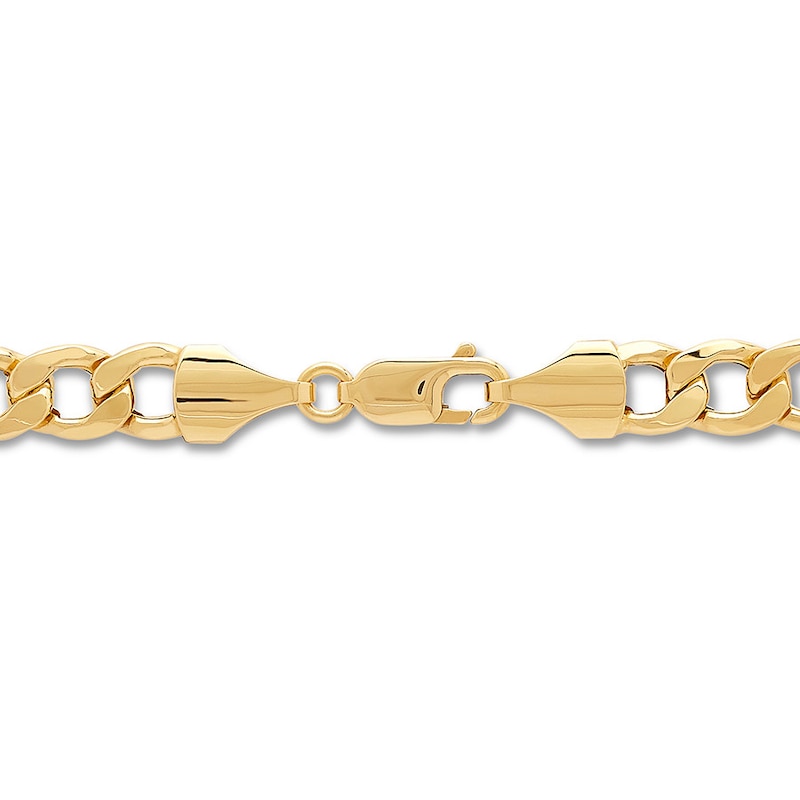 Hollow Figaro Chain Necklace 10K Yellow Gold 22" Approx. 8.5mm