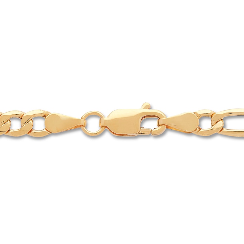 14K Large Link Open Figaro Chain, 14K Yellow