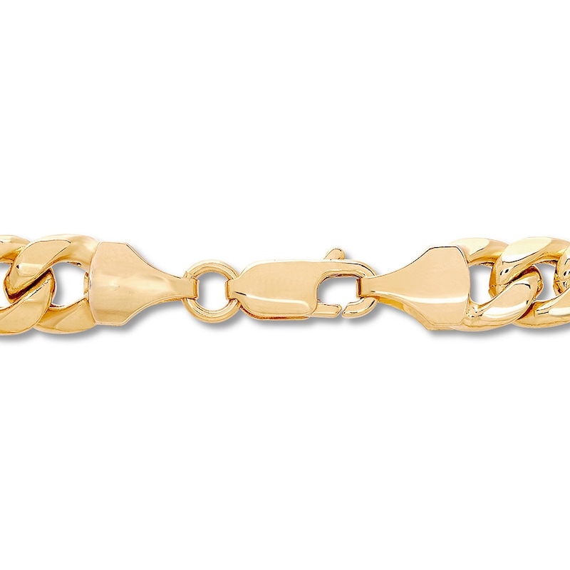 Main Image 3 of Hollow Curb Chain Necklace 10K Yellow Gold 22" Approx. 8.8mm
