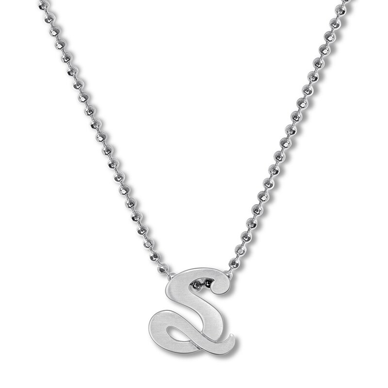 Main Image 1 of Alex Woo Autograph Letter S Necklace Sterling Silver 16"