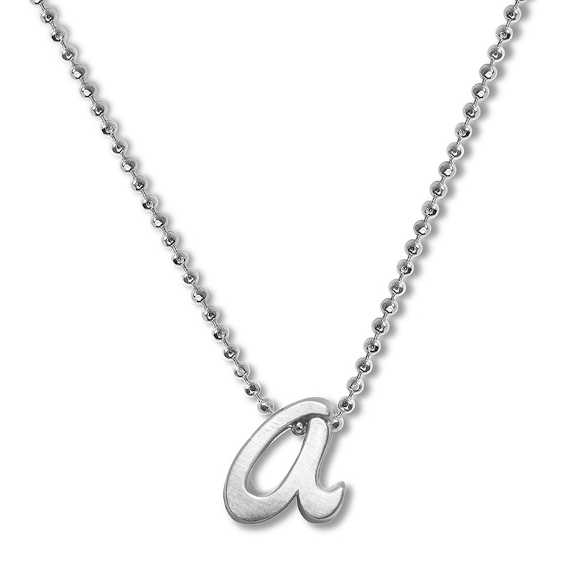 Main Image 1 of Alex Woo Autograph Letter A Necklace Sterling Silver 16"