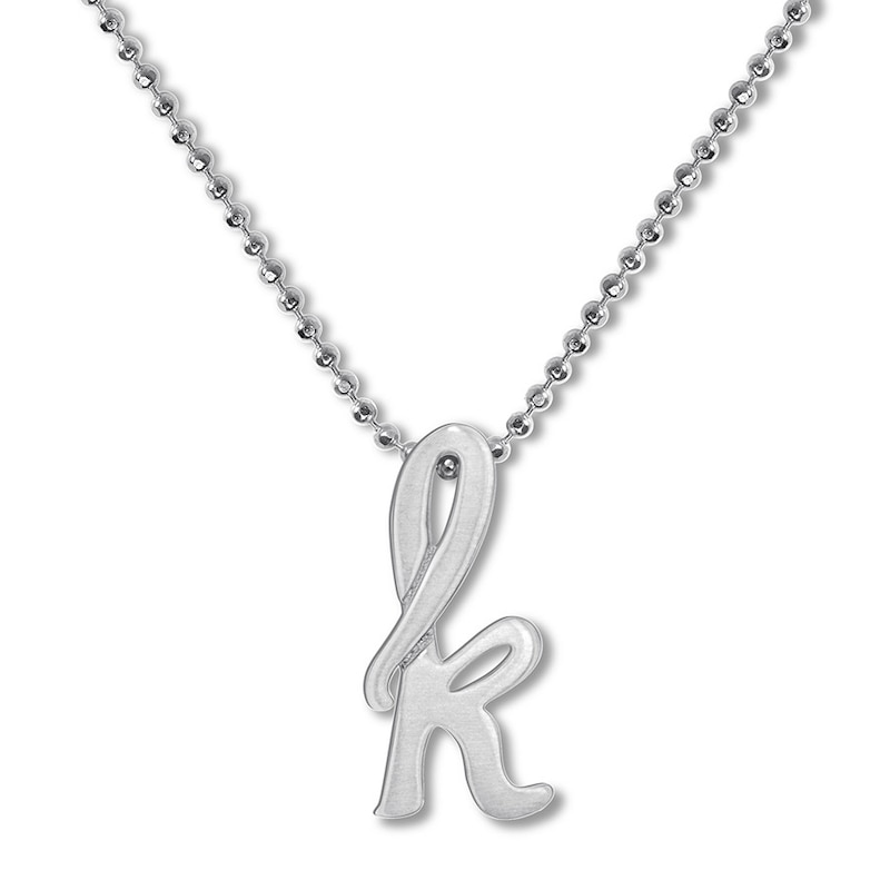 Alex Woo Autograph Letter K Necklace Sterling Silver 16"