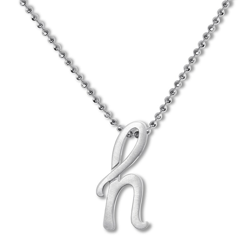 Main Image 1 of Alex Woo Autograph Letter H Necklace Sterling Silver 16"