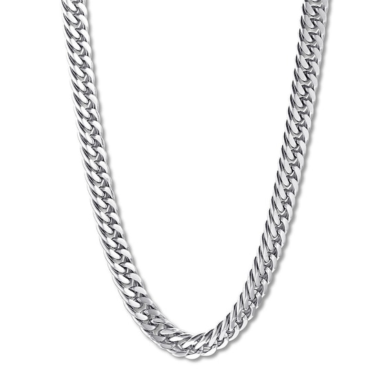 Solid Link Chain Necklace Stainless Steel 22" Approx. 9mm