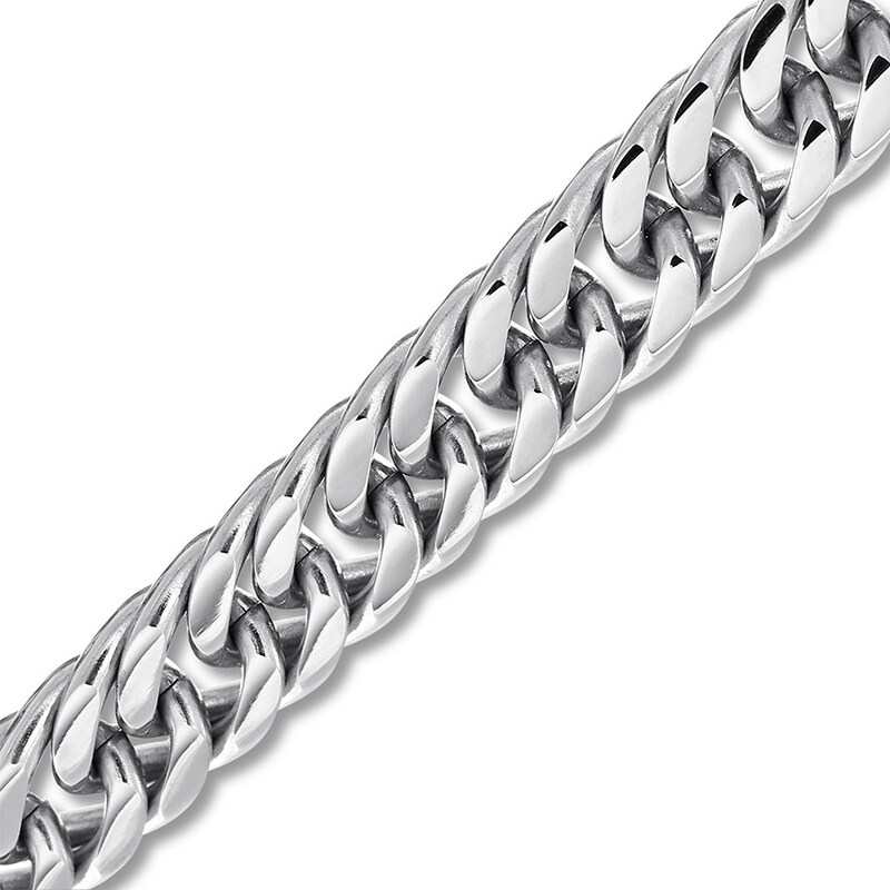 Solid Link Chain Necklace Stainless Steel 22" Approx. 9mm