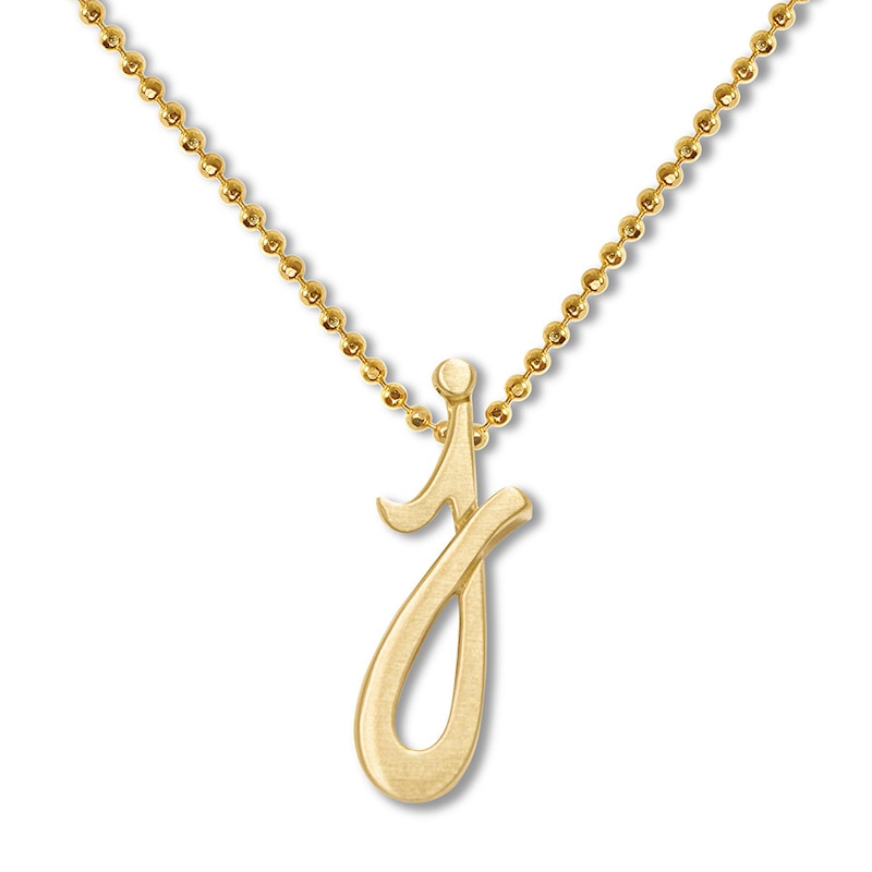 Main Image 1 of Alex Woo Autograph Letter J Necklace 14K Yellow Gold 16"
