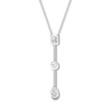 Thumbnail Image 0 of Diamond Drop Necklace 1/2 carat tw Bezel-set 14K White Gold