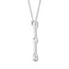 Thumbnail Image 2 of Diamond Drop Necklace 1/2 carat tw Bezel-set 14K White Gold
