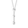 Thumbnail Image 3 of Diamond Drop Necklace 1/2 carat tw Bezel-set 14K White Gold