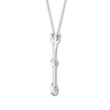 Thumbnail Image 4 of Diamond Drop Necklace 1/2 carat tw Bezel-set 14K White Gold