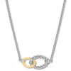 Thumbnail Image 0 of Entwined Ovals Necklace Sterling Silver/14K Gold 17"