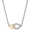 Thumbnail Image 1 of Entwined Ovals Necklace Sterling Silver/14K Gold 17"