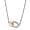 Thumbnail Image 1 of Entwined Ovals Necklace Sterling Silver/14K Gold 17"