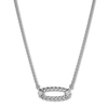 Thumbnail Image 0 of East-West Oval Necklace Sterling Silver 17"