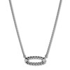 Thumbnail Image 1 of East-West Oval Necklace Sterling Silver 17"