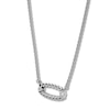 Thumbnail Image 1 of East-West Oval Necklace Sterling Silver 17"