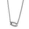 Thumbnail Image 1 of East-West Oval Necklace Sterling Silver 17"