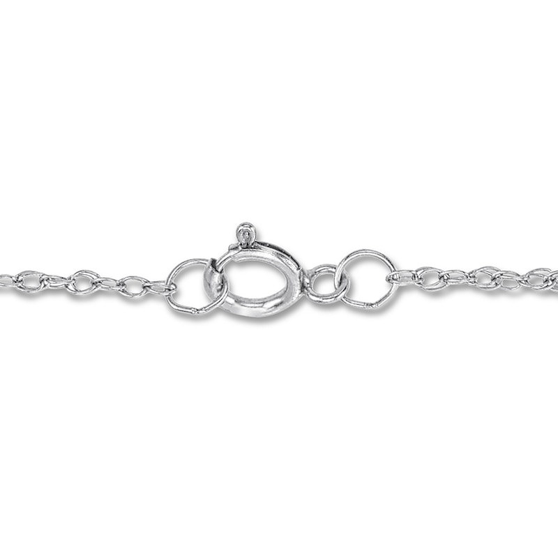 Main Image 2 of Diamond Cross Necklace 2 carats tw Round 14K White Gold