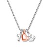 Thumbnail Image 1 of Alex Woo Mini Cross, Heart & Anchor Necklace St Silver/14K Gold