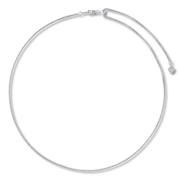 Solid Wheat Chain Necklace 14K White Gold Adjustable 20" 1.5mm
