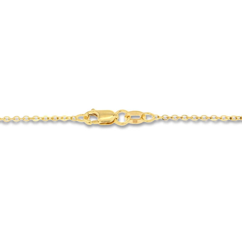 Wide Filigree Cross Necklace 14K Yellow Gold 18"