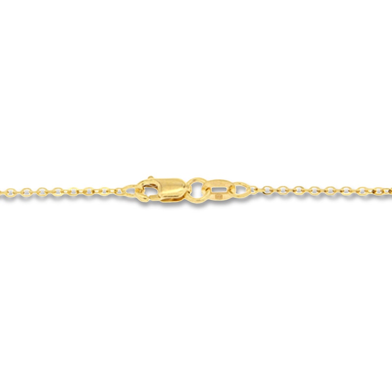Main Image 2 of Wide Filigree Cross Necklace 14K Yellow Gold 18"