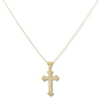 Thumbnail Image 1 of Gothic Cross Necklace 14K Two-Tone Gold 18"