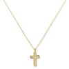 Thumbnail Image 1 of Open Trellis Cross Necklace 14K Yellow Gold 18"