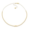 Thumbnail Image 0 of Love Curb Chain Choker Necklace 14K Yellow Gold 12"