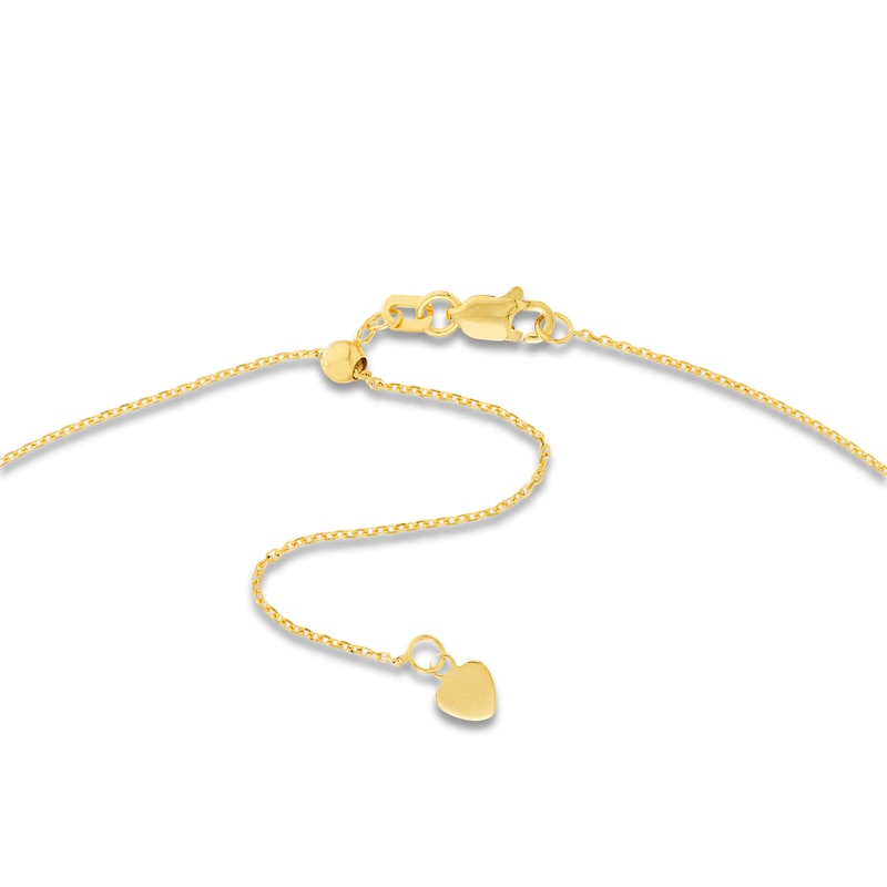 Main Image 3 of Love Curb Chain Choker Necklace 14K Yellow Gold 12"