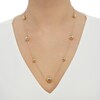 Thumbnail Image 3 of Beaded Station Necklace 14K Yellow Gold 24",Y"