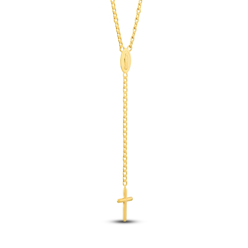 Main Image 2 of Madonna and Crucifix Choker 14K Yellow Gold 15" Adjustable