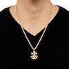 Thumbnail Image 4 of Men's Crucifix and Anchor Necklace 10K Two-Tone Gold 22"