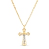 Thumbnail Image 1 of Crucifix Chain Necklace 10K Two-Tone Gold 22"