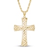 Thumbnail Image 0 of Men's Cross Chain Necklace 10K Yellow Gold 22"