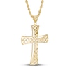 Thumbnail Image 1 of Men's Cross Chain Necklace 10K Yellow Gold 22"