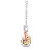 Thumbnail Image 3 of Knot Necklace Sterling Silver/10K Two-Tone Gold 17"-19" Adjustable