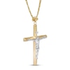 Thumbnail Image 2 of Men's Cross Necklace 10K Yellow Gold 24"