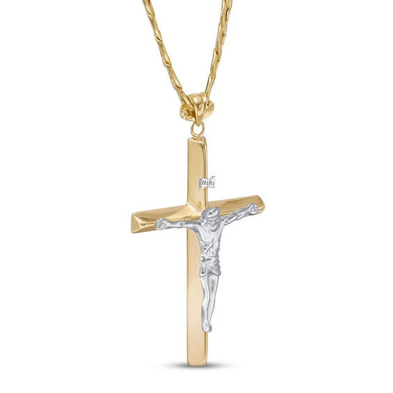 Men's Cross Necklace 10K Yellow Gold necklaces Necklaces Jewelry