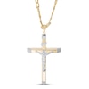 Thumbnail Image 0 of Men's Cross Necklace 10K Two-Tone Gold