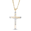 Thumbnail Image 1 of Men's Cross Necklace 10K Two-Tone Gold
